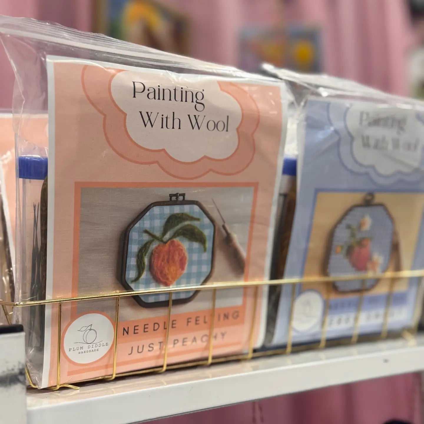 Just Peachy DIY Painting with Wool Felting Kit
