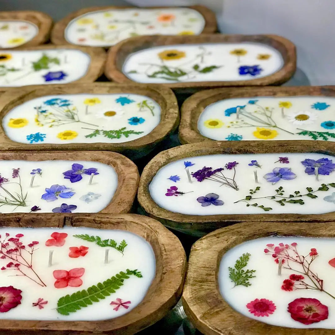 Dough Bowl Floral soy candle