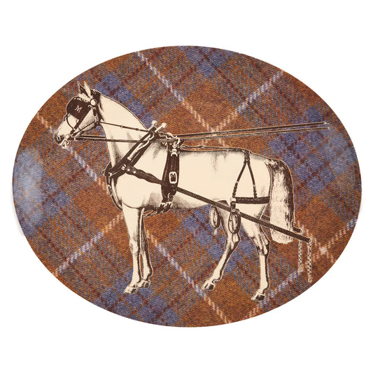 Tweed Horse Platter