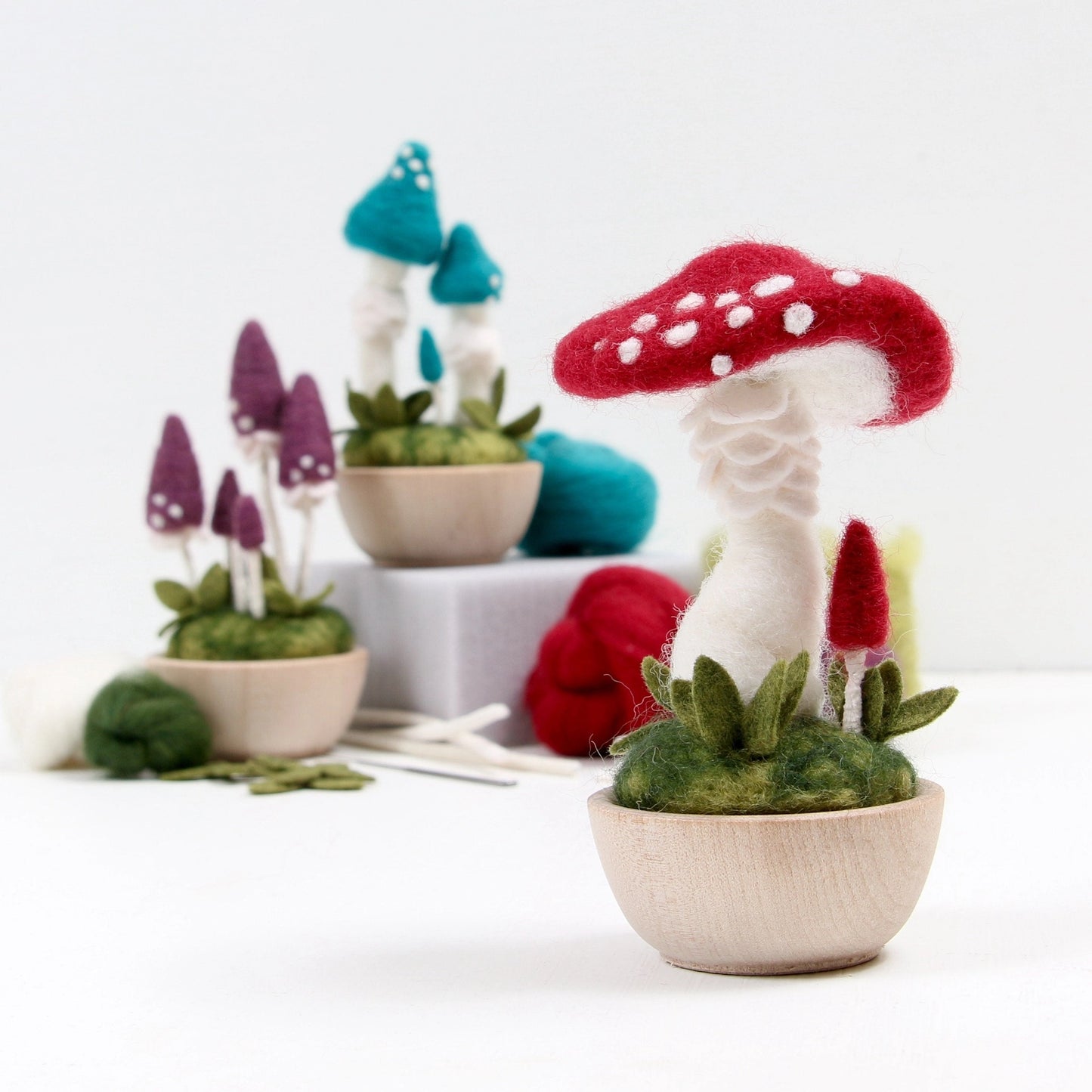 Crimson Toadstool, Needle Felting Kit
