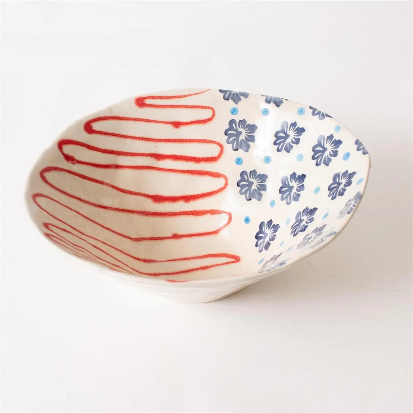 Americana Folk Art Serving Bowl