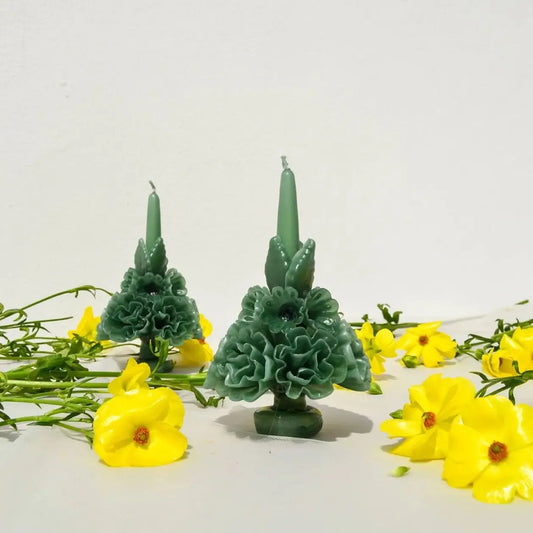 Handcrafted Mexican Floral Candles (Small Version)