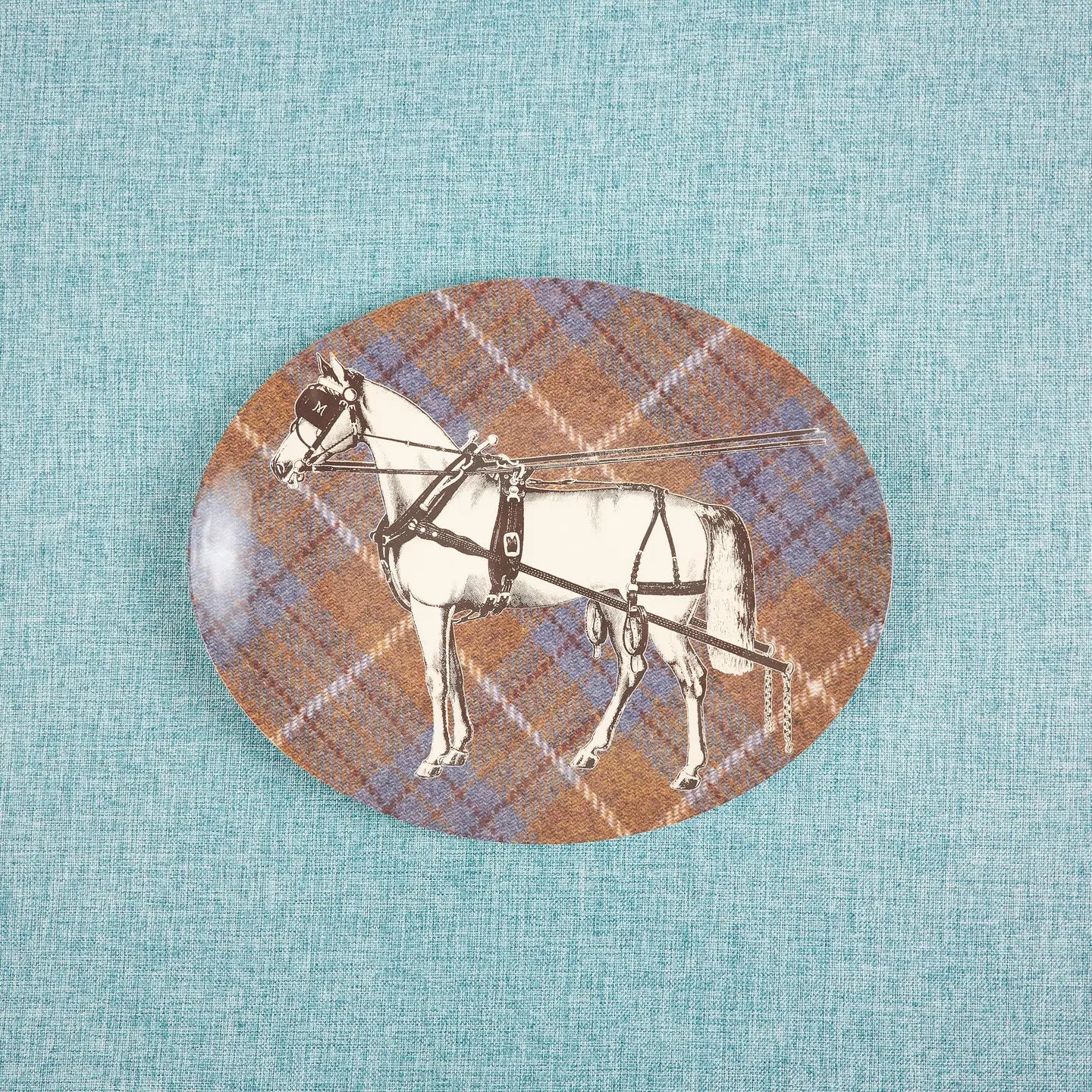 Tweed Horse Platter