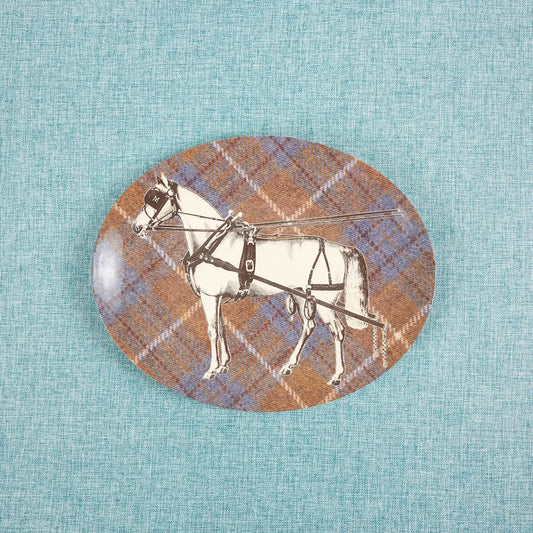 Tweed Horse Platter