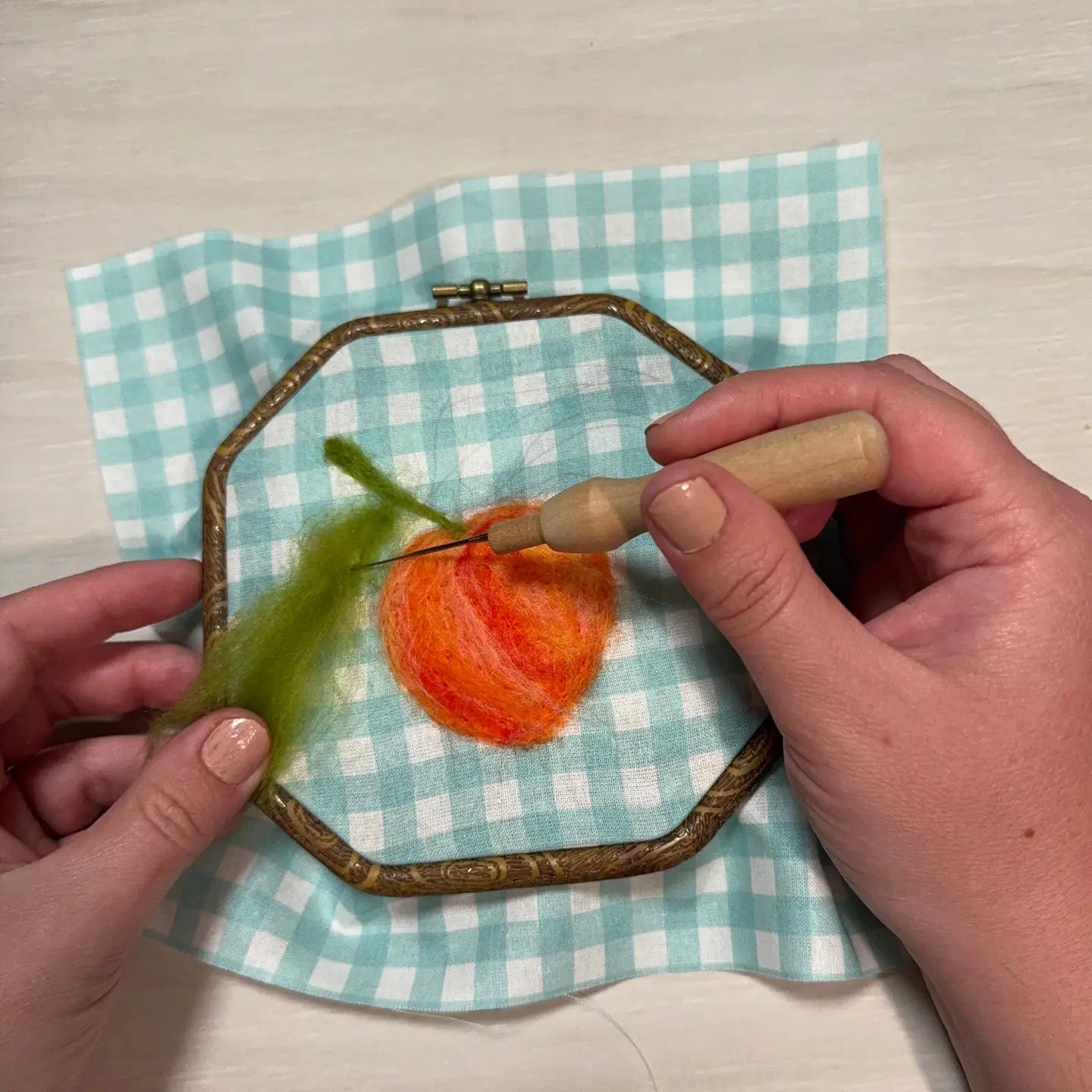 Just Peachy DIY Painting with Wool Felting Kit