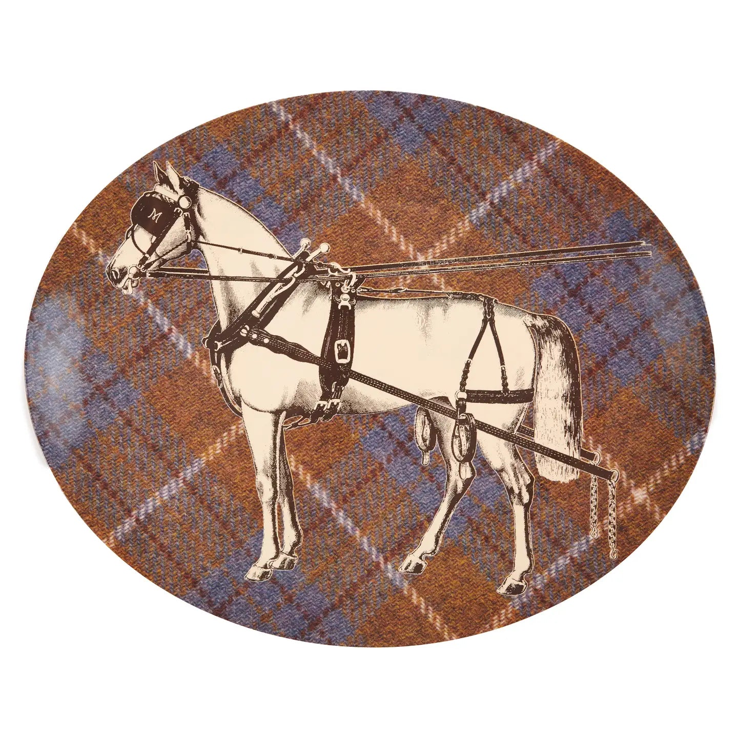 Tweed Horse Platter