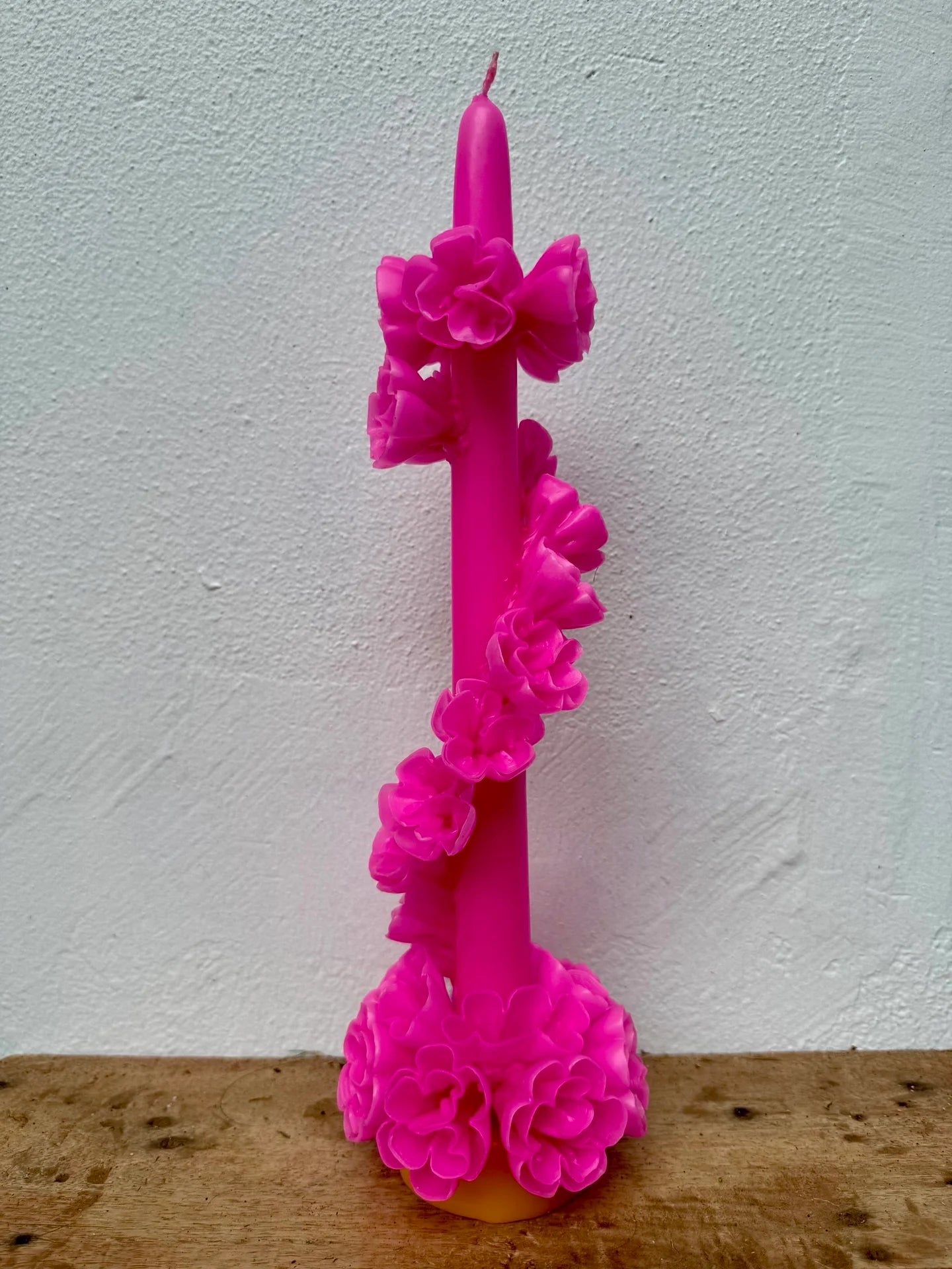 Handcrafted Serpentine Floral Candles