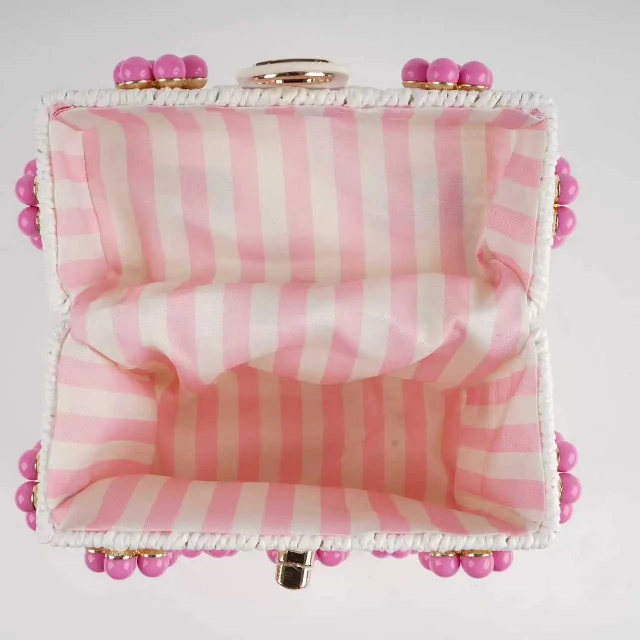 Wicker Bucket Daisy Flower Purse