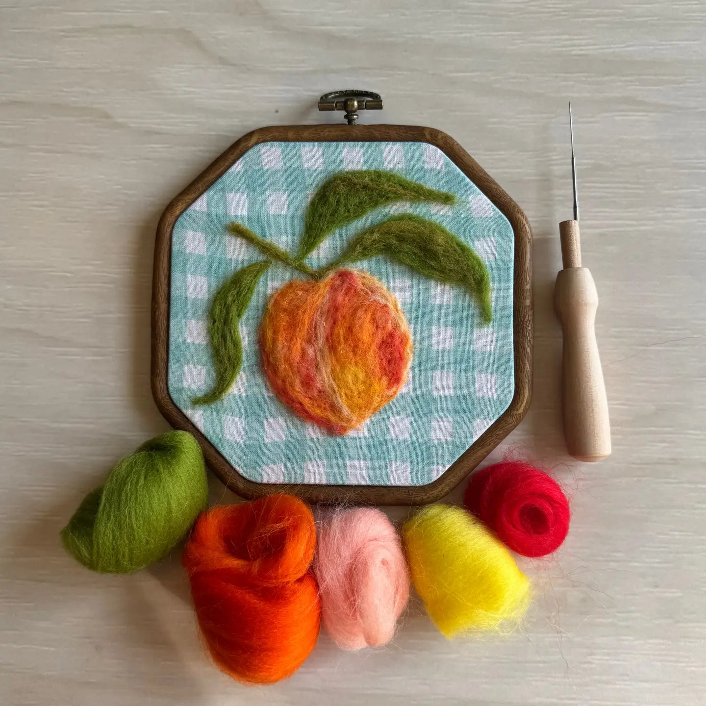 Just Peachy DIY Painting with Wool Felting Kit