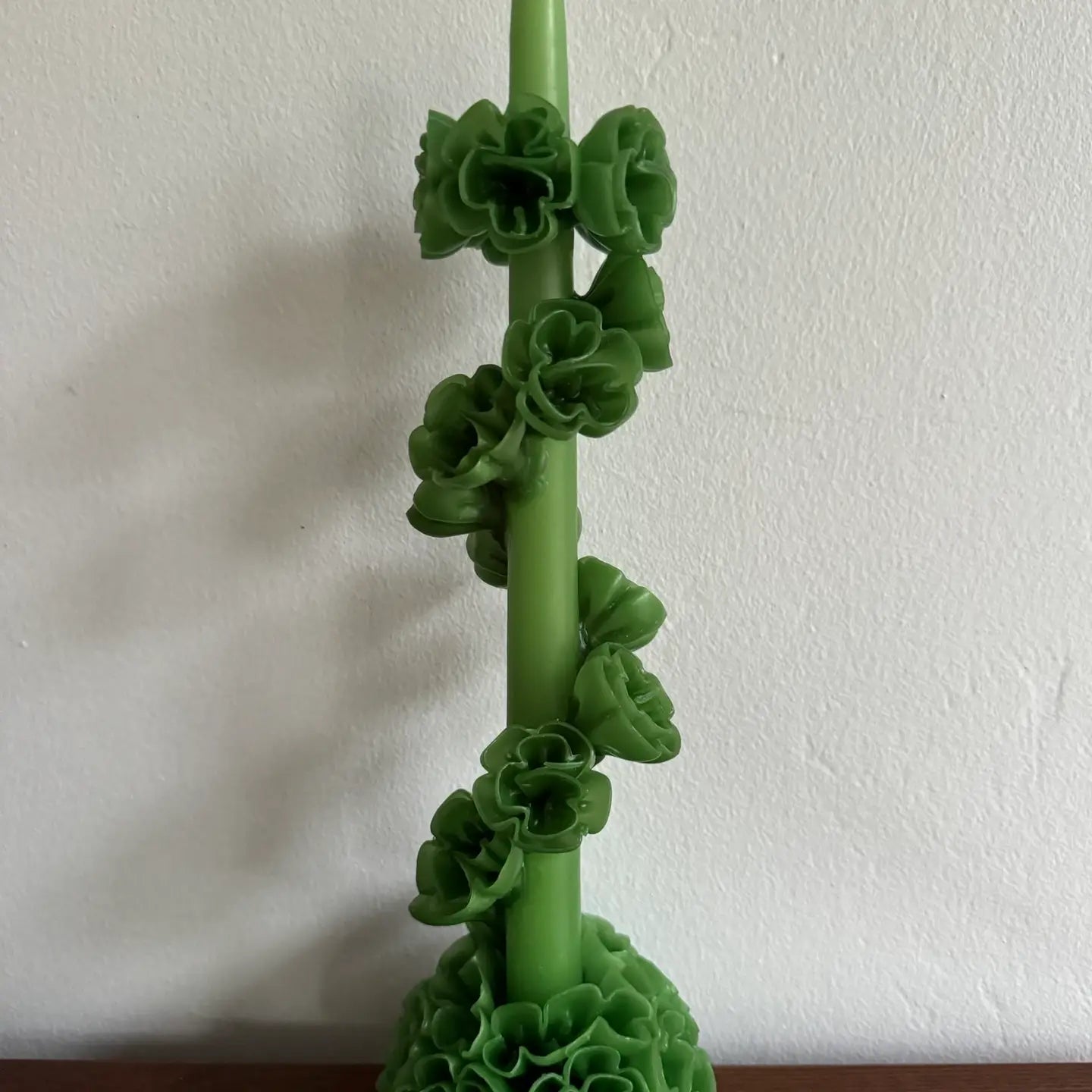 Handcrafted Serpentine Floral Candles