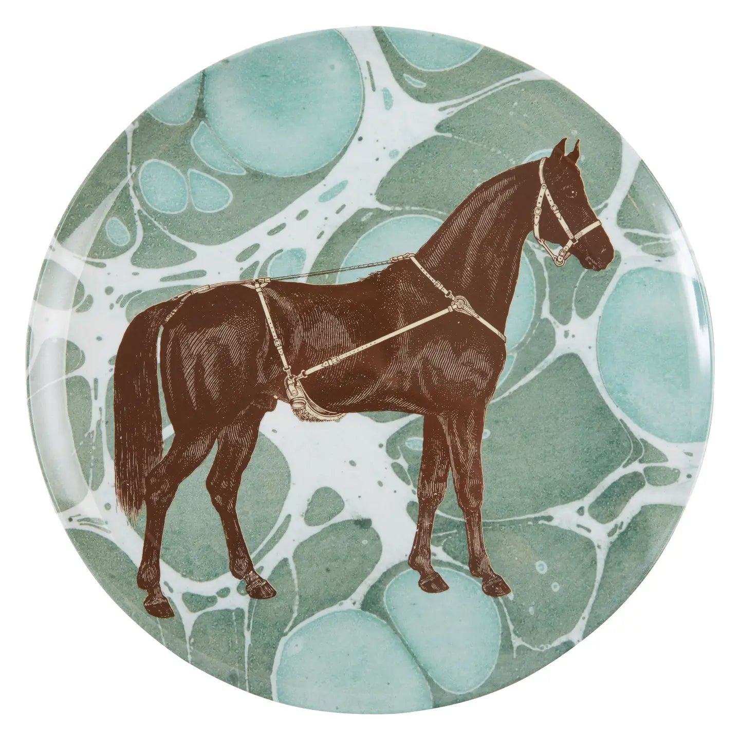 Marble Horse Dinner Plates
